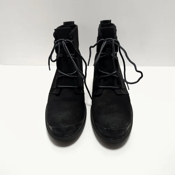 SOREL Toronto Womens Black Suede Wedge Ankle Boots Size 7 Black - Picture 2 of 6